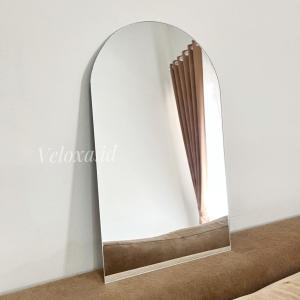 Cermin Dinding Aesthetic Lebar -+23CM Tinggi 40CM /Mirror Aesthetic / Kaca Cermin Dinding ASLI KACA 100%