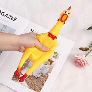 Screaming Chicken Rubber Squeeze Toy