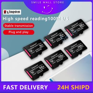 ♥COD + ฟรีอะแดปเตอร์ + การ์ด Reader100ของแท้ Kington SD การ์ด Micro Sdcard Memory Card Class 10 100เมกะไบต์/วินาที/16GB/32GB/64GB/128GB TF การ์ดสำหรับกล้องวงจรปิด Dashcam