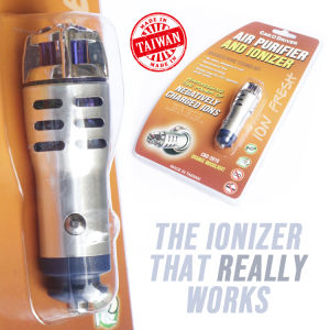 Car N Driver Ionizer Air Purifier with Orange OR BLUE Light 12V