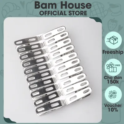Bộ 20 kẹp quần áo inox Bam House cao cấp siêu bền KAI02
