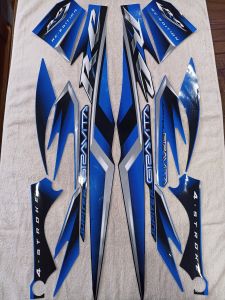 Bộ tem decal dán xe máy Yamaha Gravita màu xanh dương zin thái siêu đẹp