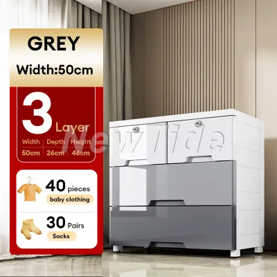 Storage Cabinet With Pulley Plastic Cabinet for Clothes Large Capacity Orocan Drawer Cabinet Kids Toys Organizer Wardrobe Transparent Household Clothes Wardrobe
