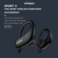 Vivan Sport X Bluetooth Earphones 5.0 Wireless Headset TWS Waterproof IPX5 Touch Control Super Bass - 18 Months Warranty. 