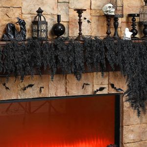 Kaijin Halloween Cypress Leaf Cedar Rattan Horror Atmosphere Fireplace Ornament Front Door Hanging Home Decoration