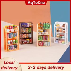 [COD] AqToCna Ship within 24 hours 1:12 Dollhouse Miniature Supermarket Shelf Display Stand Storage Rack Scene Decor Toy Doll House Accessories