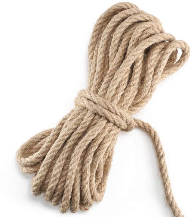 10MM Thick Jute Cord Ropes Strong Natural Twine string Rope for Craft Rope  Cat Scratching Post Climbing Gardening Garden