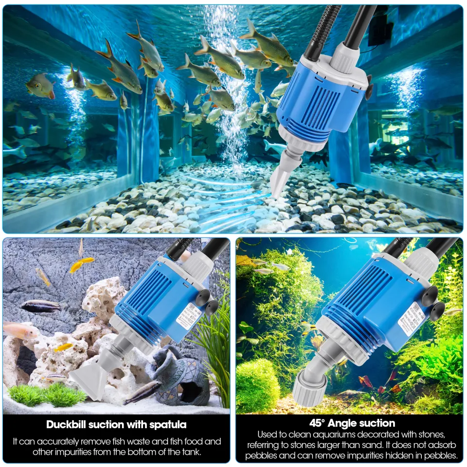 Fish Tank Gravel Cleaner Kit Pump Siphon Water Clean Vacuum Aquarium  Cleaning