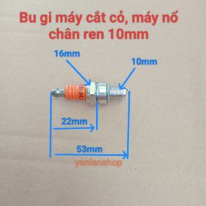 Bugi máy cắt cỏ máy nổ (chân ren 10mm)