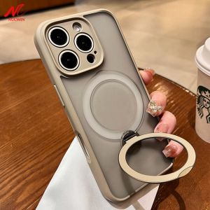 For iPhone 16 17 Bracket Case for Magsafe Original Magnetic Stand Holder Cover for iPhone 15 14 13 12 Pro Max 16 Plus 11 Cases