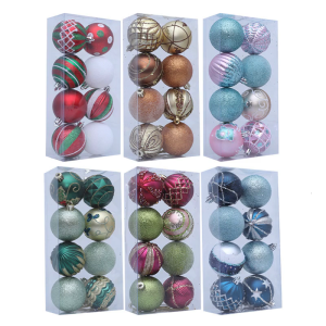 Christmas Balls Ornament Glittering Hanging Balls Christmas Tree Ornament For Indoor Outdoor Holiday Party Decorations