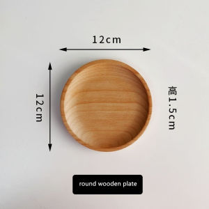 Japanese-style Tableware Beech Wood Plate Oval Tray Mini Solid Wood Small Dinner Plate Childrens Dessert Plate Dessert Cake Plate