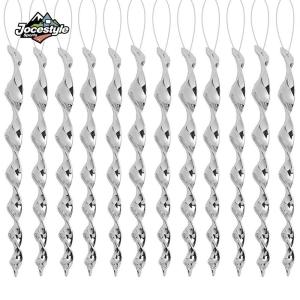 12x Reflective Spiral Bird Repellent Rods for Outdoor Electric Insect Control Durable and Easy to Install in Garden and Yard