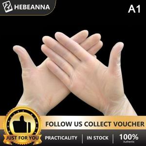 hebeanna Water HUANYU1 100PCS Disposable Food Plastic Gloves Kitchen Accessories for Restaurant BBQ