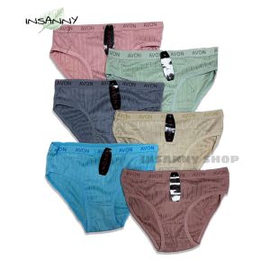 6-12PCS Panty Underwear plain style for ladies stretch (Random Colors)