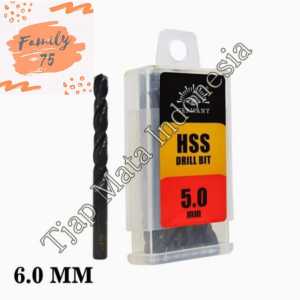 Mata bor besi 6mm Tjap Mata Drill bits 6 MM Cap Mata hss