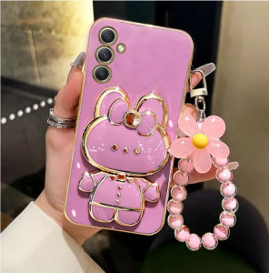 เคสโทรศัพท์สำหรับ Samsung A17 A56 A36 A26 A16 A04S A55 A35 A25 A15 A05S A24 A34 A54 A14ฝาหลังสุดหรู3มิติด้วยตัวยึดกระจก