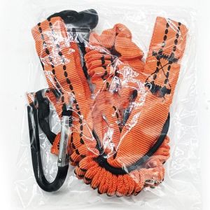 Termaya Tools Lanyard Tools Anti Fall Protection with Aluminium Self Lock Carabiner and Stretch Cord Tool Lanyard