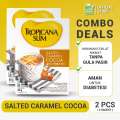 Twin Pack : Tropicana Slim Salted Caramel Cocoa 4 Sachet - Minuman Cokelat Karamel Nikmat tanpa Gula Pasir. 
