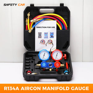 R134a Car AC Refrigerant Kit Snow Pressure Gauge Refrigerant Dual - Valve Air - Conditioning Maintenance Tools