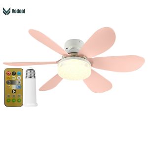 E27 Socket Fan LED Light E27 Base Remote Control Chandelier Ceiling Fan Dimmable [UEB Vodool]