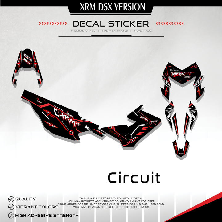 Honda XRM 125 DSX Decals - ( Riders Base Fully Laminated - Gloss Vinyl ...