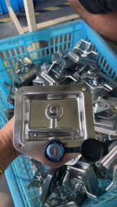 Stainless Steel Folding T Handle Lock For Truck Trailer - Heavy Duty Security Lock Keyed Anti-Theft 304 Rustproof For Towing & Commercial Use