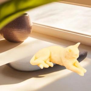 💥【Special price】💥UWO 1ชิ้นแฮนด์เมดแมวแกะสลักทำด้วยมืองานฝีมือสร้างสรรค์สร้างสรรค์ซิลิโคนแมวเทียนหอมระเหยแม่พิมพ์หล่อเครื่องประดับเรซิ่นสัตว์แม่พิมพ์