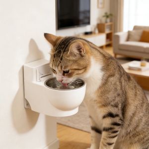 Pet Toilet Water Dispenser Stainless Steel Cat Bowl Dog Feeder Fountain Drinking Automatic Wall-mounted Fun Bekas