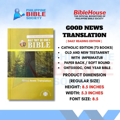 BibleHouse Good News Translation One Year Bible Catholic Edition Paper Cover | Deuterocanonical | Old and New Testament | Philippine Bible Society