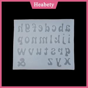 Heabety 3D Thư Số Silicone Fondant Khuôn Mẫu Sô Cô La Bánh Khuôn Mẫu Bánh Trang Trí Tự Làm Công Cụ Thạch Cookie Nướng In Ấn Khuôn