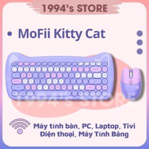 Combo bàn phím giả cơ và chuột MOFII Geezer KITTY CAT không dây cho Máy tính bàn PC Laptop Tivi Điện thoại...