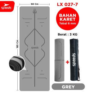 SPEEDS Matras Yoga Premium Tebal Anti Slip dengan Karpet Lantai - Pink/Watermelon Red/Teal