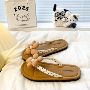 [Free Shipping] New style girls Ins floral outdoor cute vacation style beach flip-flops for women with a high-end feel