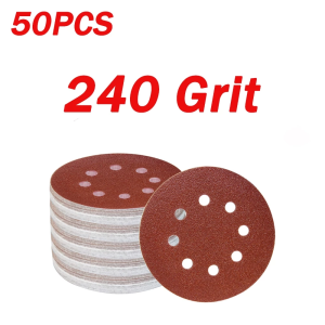 100pcs 5 inch 8 Holes Round Sand paper Disc 40 to 2000 Grit Sanding Pad 125MM Scrub Polishing Grinder
