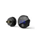 Meter Volt Paparan LED Kereta, Meter Voltan Paparan Digital DC 5-48V dengan Suis Skrin Sentuh Meter Volt Panel Bulat Digital untuk Motosikal Kereta Lori Bot, Biru. 