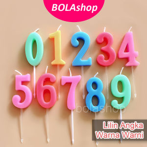 Lilin Ulang Tahun Angka Usia Umur Warna Warni Pastel | Birthday Candle Colorful