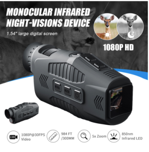 【big discount】1080P Monocular Infrared Night Vision Day Night Use Device 5X Digital Zoom 300M Full Dark Viewing Distance Hunting Telescope