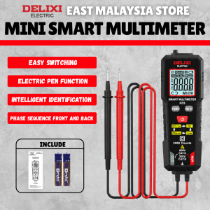 DELIXI H33 Mini Smart Digital Multimeter Easy Switching Electric Pen Function Intelligent Identification Phase Sequence Front and Back