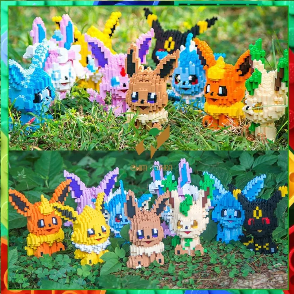 Lego pokemon 3d- Mô hình pokemon Eevee và các hệ tiến hóa Glaceon