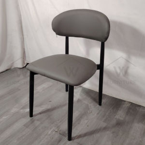 Wfurniture PU Leather Dining Chair Modern Luxury Restaurant Cafe Chair Dressing Chair Kerusi Makan