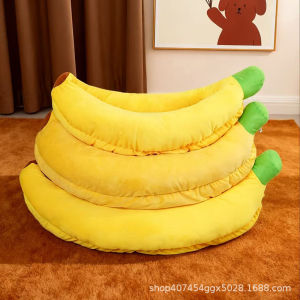 Detachable Washable Cartoon BananaBed Cat Bed for Teddy Bichon Small Dogs