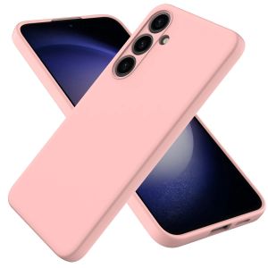For Samsung Galaxy S26 Liquid Silicone Case Phone Back Cover with Hand Strap -11PRO Pink