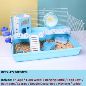 【READY-STOCK】Hamster Cage Hamster House Complete Set Luxury Hamster Cage Small Animal Full Set Cage 仓鼠笼子套餐组合 仓鼠组合笼子套餐