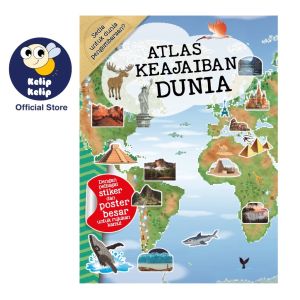 Atlas Keajaiban Dunia Buku Aktiviti & Stiker Fakta Menarik Ilustrasi & Gambar Hebat untuk Kanak Kanak