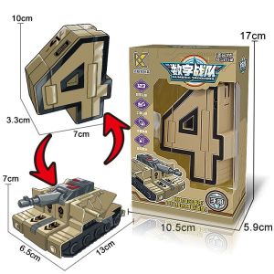 Robot biến hình cỡ lớn nắp ghép đồ chơi con số biến hình từ 0-9 comb 4 món lắp thành được một bộ
