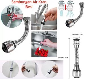 Sambungan Air Kran Besi / Sambungan Kran Air Besi Praktis Flexible 360 Derajat Serbaguna