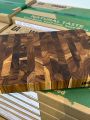 Lao wood End Grain Cutting Board เขียงไม้สักเกรดเอ รุ่น CB-08S ขนาดเล็ก ขนาด 3x20x30 ซม.. 
