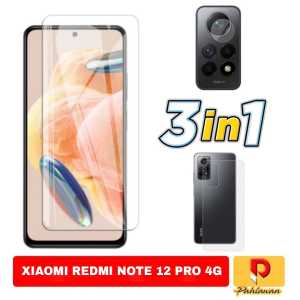 PROMO PAKET 3 INC 1 Tempered Glass XIAOMI REDMI NOTE 12 4G / REDMI NOTE 12 PRO 4G / REDMI NOTE 12 PRO 5G / REDMI NOTE 10 PRO 5G Anti Gores Kaca Clear