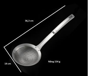 Muỗng Lọc Lưới Chiên Trong Nhà Bếp Inox 304 chất lượng - Muôi Thủng Inox 304 To Ăn Lẩu Cao Cấp - Muỗng chiên Có Lỗ -Muỗng Lọc Inox 304